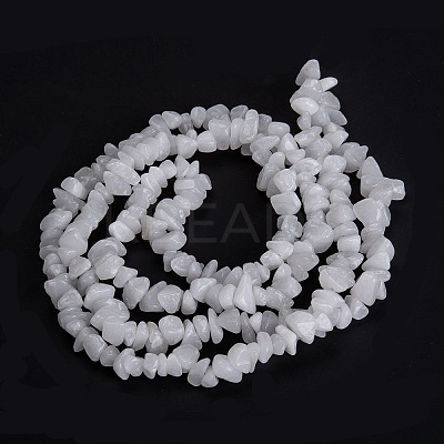 Natural White Jade Beads Strands X-G-F703-02-1