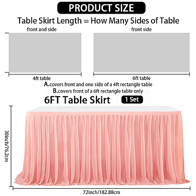 Polyester Table Skirt AJEW-WH20022-20J-1