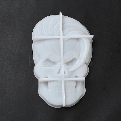 Happy Skull Display Decoration Statue Silicone Molds DIY-L071-08A-1