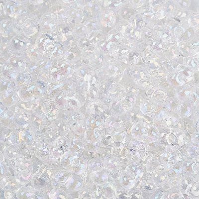 Transparent Colours Rainbow Glass Seed Beads SEED-K010-02-1