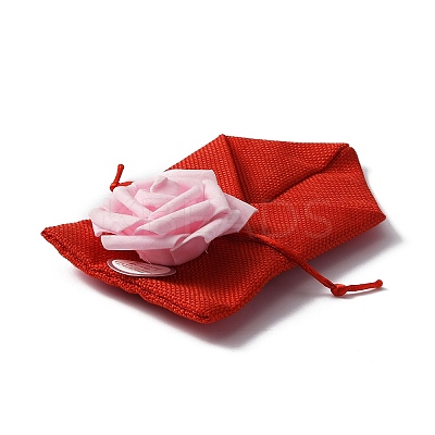 Polyester Ramie Blended Yarn Jewelry Drawstring Gift Bags ABAG-TAC0006-05B-1
