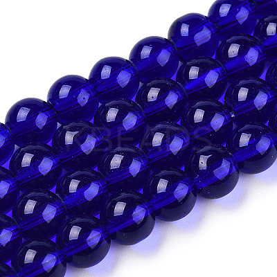 Transparent Glass Beads Strands X-GLAA-T032-T8mm-15-1