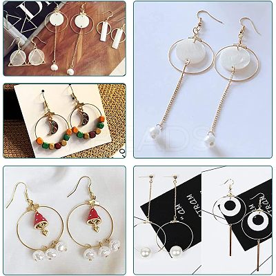 DIY Wire Wrap Ring Dangle Earring Making Kit DIY-UN0003-65-1