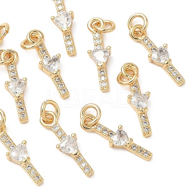 SHEGRACE Brass Micro Pave Cubic Zirconia Pendants XGRQ3D637-513G-1