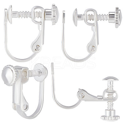 20Pcs Brass Clip-on Earring Findings KK-BBC0004-85-1