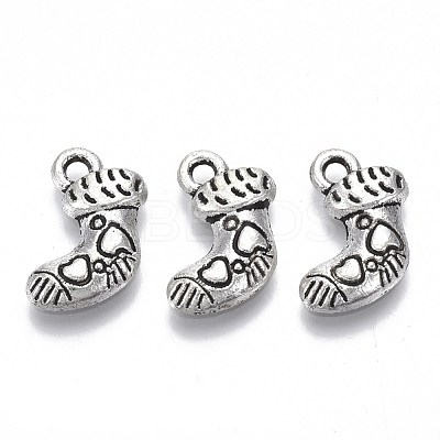 Tibetan Style Alloy Charms X-TIBE-N010-26AS-RS-1