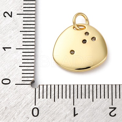 Brass Micro Pave Cubic Zirconia Pendants KK-P308-56G-1