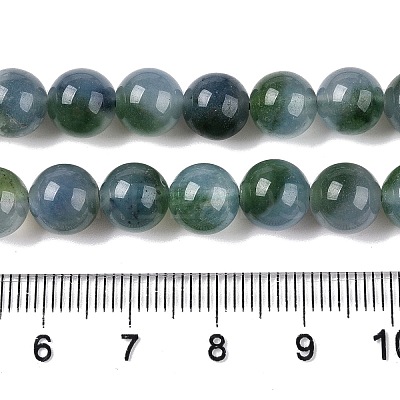 Dyed Natural White Jade Beads Strands G-T138-8mm-2104-1