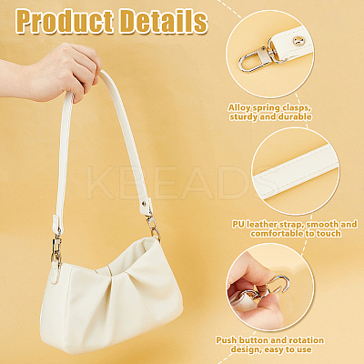 2Pcs 2 Colors PU Leather Bag Straps FIND-HS0001-79-1