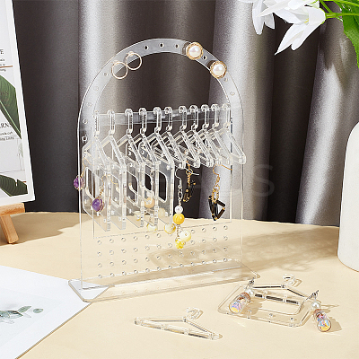 1 Set Transparent Acrylic Earring Display Hanging Stands EDIS-PH0001-53-1