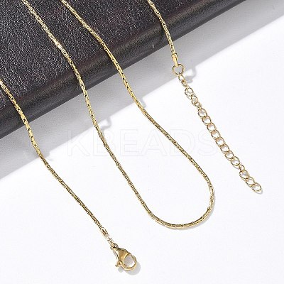 1.2MM 304 Stainless Steel Boston Link Chain Necklaces NJEW-D328-01G-01-1