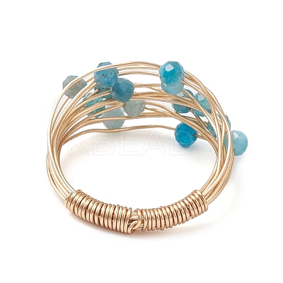 Natural Apatite Finger Rings RJEW-TA00221-01-1