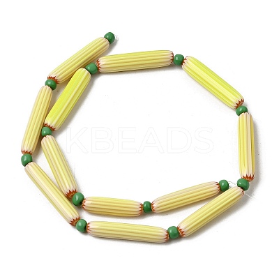 Handmade Lampwork Chevron Beads LAMP-Z019-01-07-1