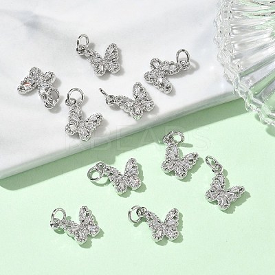SHEGRACE Brass Pave Clear Cubic Zirconia Pendants XGRQ3Q974-628P-B-1