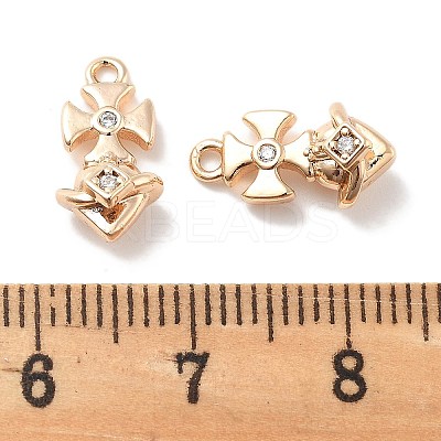 Micro Pave Clear Cubic Zirconia Pendants KK-M102-36G-1