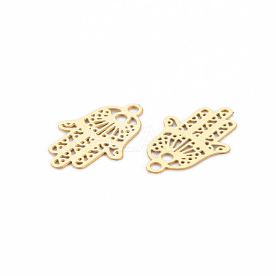 Rack Plating 201 Stainless Steel Filigree Connector Charms STAS-T057-38G-1