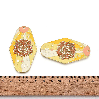 Rack Plating Alloy and Enamel Big Pendants X1-ENAM-T021-29F-1