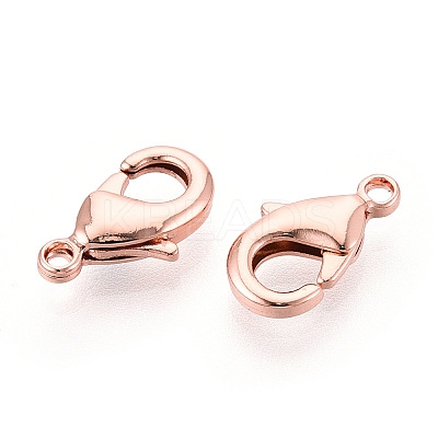 Brass Lobster Claw Clasps KK-YW0004-01B-RG-1