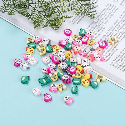 Mixed Shape Animal Handmade Polymer Clay Beads CLAY-R060-1