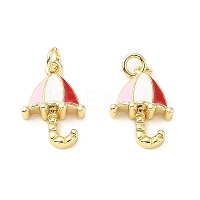 Brass Enamel Charms KK-L237-006G-1
