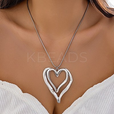 Alloy Pendant Necklaces NJEW-K261-08B-PAS-1