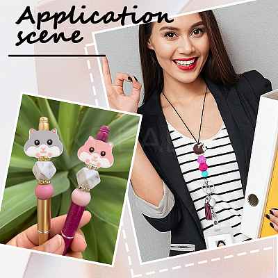 15Pcs 15 Style Animal Theme Food Grade Eco-Friendly Silicone Focal Beads SIL-SC0001-41-1