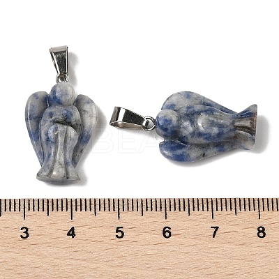 Natural Blue Spot Jasper Pendants G-B127-10P-02-1