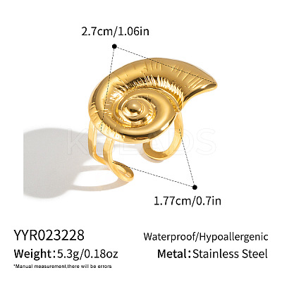304 Stainless Steel Cuff Rings IN7147-2-1