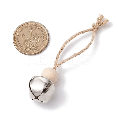 Iron Bell Pendant Decoration HJEW-JM02228-03-1