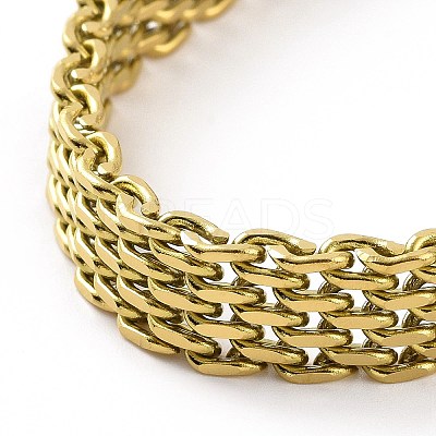 304 Stainless Steel Mesh Chain Bracelet for Men Women BJEW-P286-02G-1