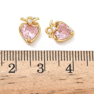 Brass Micro Pave Cubic Zirconia Pendants KK-A281-20G-01-1