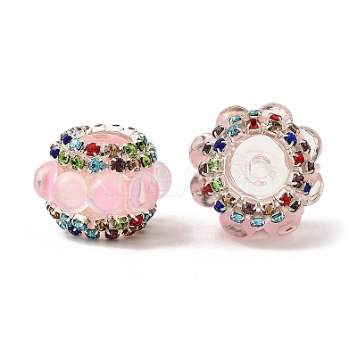 Sparkling Acrylic Rhinestone Round Beads OACR-NH0002-01A-08-1