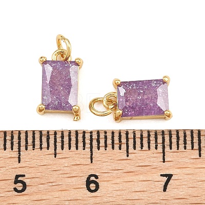 Brass & Glass Pendants KK-Q085-15G-04-1