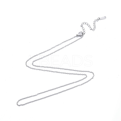Non-Tarnish 304 Stainless Steel Cable Chains Necklace for Men Women NJEW-N050-A04-S15-1