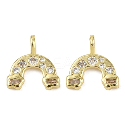 Brass Micro Pave Cubic Zirconia Pendants KK-L231-04G-01-1