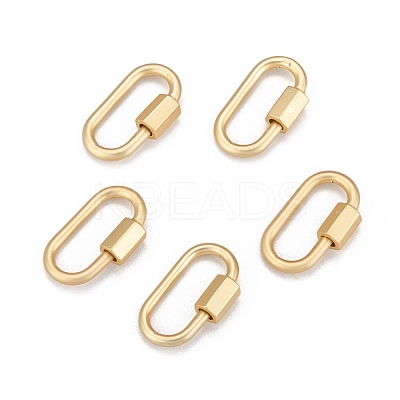Brass Screw Carabiner Lock Charms ZIRC-G160-11G-1