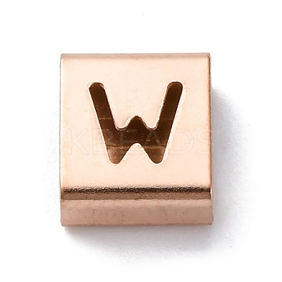 Ion Plating(IP) 304 Stainless Steel Square Slide Charms STAS-L132-05W-RG-1