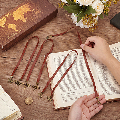 Cowhide Leather Bookmarks AJEW-PH01566-1
