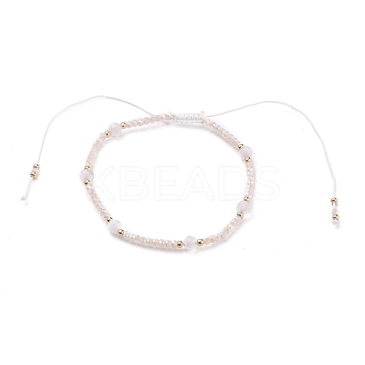 Adjustable Nylon Cord Braided Bead Bracelet BJEW-JB05683-05-1