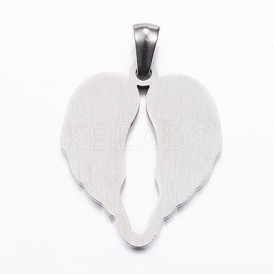 Tarnish Resistant 304 Stainless Steel Pendants STAS-E135-03P-1