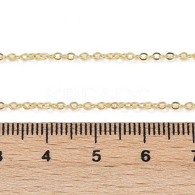 Brass Cable Chain Necklaces for Women NJEW-G084-19G-1