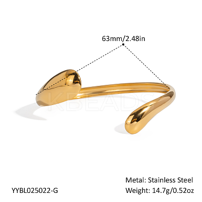 304 Stainless Steel Open Cuff Bangles for Women OV2068-1-1