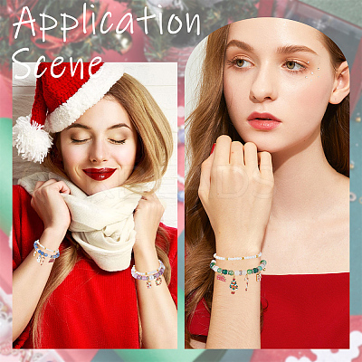 DIY Christmas Bracelet Making Kit DIY-SC0022-58-1