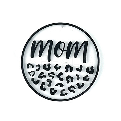 DIY Mother's Day Theme Flat Round Pendant Silicone Molds LS-SIMO-H010-02E-1