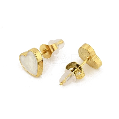 304 Stainless Steel Enamel Stud Earrings LS-EJEW-G421-01G-01-1