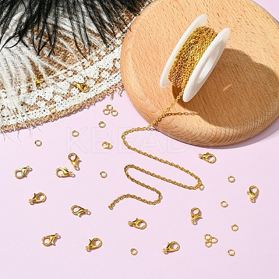 DIY Iron Cable Chains Necklace/Bracelets Jewelry Kits DIY-YW0010-78G-1