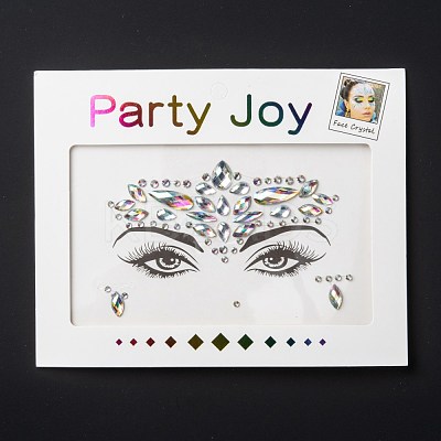 Acrylic Face Gems Stickers MRMJ-F014-04-1