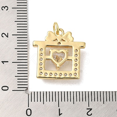 Brass Cubic Zirconia Pendants KK-K349-22-1