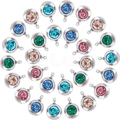Rhinestone Charms STAS-UN0014-10G-1