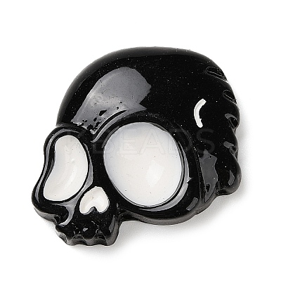 Skull Halloween Opaque Resin Decoden Cabochons RESI-R446-01G-1